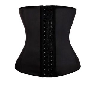 Latex Waist Steel Bone Trainer Black - Small